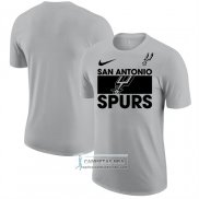 Camiseta Manga Corta San Antonio Spurs Gris