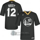 Camiseta Manga Corta Warriors Bogut Negro