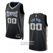 Camiseta Memphis Grizzlies Personalizada Ciudad 2022-23 Negro