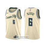 Camiseta Milwaukee Bucks Eric Bledsoe Ciudad 2019-20 Crema