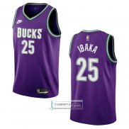 Camiseta Milwaukee Bucks Serge Ibaka NO 25 Classic 2022-23 Violeta