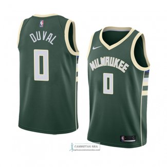 Camiseta Milwaukee Bucks Trevon Duval Icon 2018 Verde