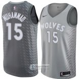 Camiseta Minnesota Timberwolves Shabazz Muhammad Ciudad 2018 Gri