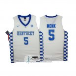 Camiseta NCAA Kentucky Wildcats Monk Blanco