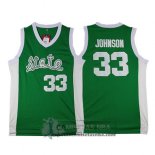 Camiseta NCAA Retro Michigan State Spartans Johnson Verde