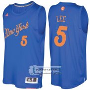 Camiseta Navidad Knicks Courtney Lee 2016 Azul