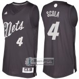 Camiseta Navidad Nets Luis Scola 2016 Negro