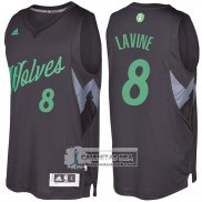 Camiseta Navidad Timberwolves Zach Lavine 2016 Negro