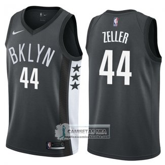 Camiseta Nets Tyler Zeller Statement 2017-18 Negro