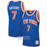Camiseta New York Knicks Carmelo Anthony NO 7 Mitchell & Ness 2012-13 Azul