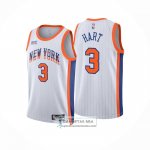 Camiseta New York Knicks Josh Hart NO 3 Ciudad 2024-25 Blanco