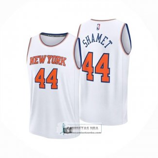Camiseta New York Knicks Landry Shamet NO 44 Association 2025-26 Blanco