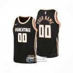Camiseta Nino Atlanta Hawks Personalizada Ciudad 2025-26 Negro