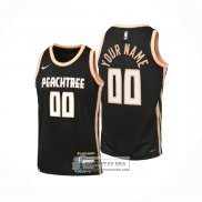Camiseta Nino Atlanta Hawks Personalizada Ciudad 2025-26 Negro