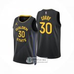 Camiseta Nino Golden State Warriors Stephen Curry NO 30 Statement 2024-25 Negro