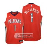 Camiseta Nino New Orleans Pelicans Zion Williamson Statement 2019 Rojo