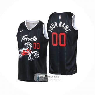 Camiseta Nino Toronto Raptors Personalizada Ciudad 2025-26 Negro