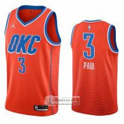 Camiseta Oklahoma City Thunder Chris Paul NO 3 Statement 2021 Naranja