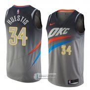 Camiseta Oklahoma City Thunder Josh Huestis Ciudad 2018 Gris