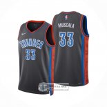 Camiseta Oklahoma City Thunder Mike Muscala NO 33 Ciudad 2022-23 Gris