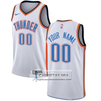 Camiseta Oklahoma City Thunder Personalizada 2017-18 Blanco