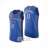Camiseta Oklahoma City Thunder Russell Westbrook NO 0 Icon Autentico Azul
