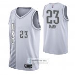 Camiseta Oklahoma City Thunder Tre Mann NO 23 Ciudad 2021-22 Blanco