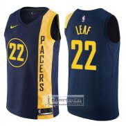 Camiseta Pacers T.j. Leaf Ciudad 2017-18 Azul