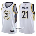 Camiseta Pacers Thaddeus Young Association 2017-18 Blanco