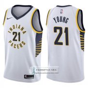 Camiseta Pacers Thaddeus Young Association 2017-18 Blanco