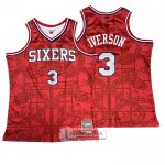 Camiseta Philadelphia 76ers Allen Iverson NO 3 Mitchell & Ness 2002-03 Rojo