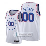 Camiseta Philadelphia 76ers Earned 2018-19 Blanco