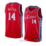 Camiseta Philadelphia 76ers Shake Milton Statement 2017-18 Rojo