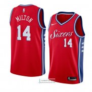 Camiseta Philadelphia 76ers Shake Milton Statement 2017-18 Rojo