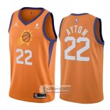 Camiseta Phoenix Suns Deandre Ayton Statement 2021 Naranja