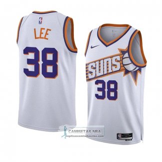 Camiseta Phoenix Suns Saben Lee NO 38 Association 2023-24 Blanco