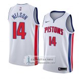 Camiseta Pistons Jameer Nelson Association 2018 Blanco