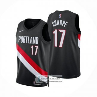Camiseta Portland Trail Blazers Shaedon Sharpe NO 17 Icon 2025-26 Negro