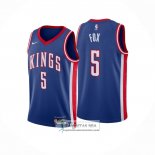 Camiseta Sacramento Kings De'Aaron Fox NO 5 Ciudad 2024-25 Azul