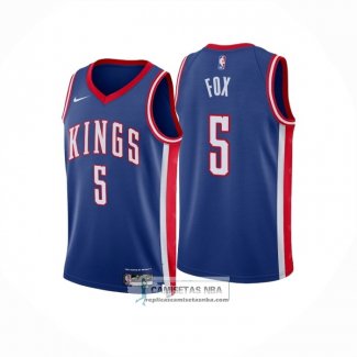 Camiseta Sacramento Kings De'Aaron Fox NO 5 Ciudad 2024-25 Azul