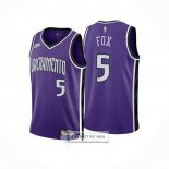 Camiseta Sacramento Kings De'Aaron Fox NO 5 Classic 2024-25 Violeta