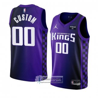 Camiseta Sacramento Kings Personalizada Statement 2023-24 Violeta