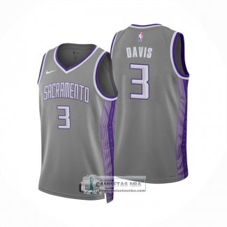 Camiseta Sacramento Kings Terence Davis NO 3 Ciudad 2022-23 Gris