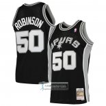 Camiseta San Antonio Spurs David Robinson NO 50 Mitchell & Ness 1998-99 Negro