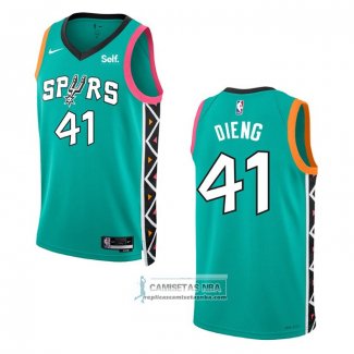 Camiseta San Antonio Spurs Gorgui Dieng NO 41 Ciudad 2022-23 Verde