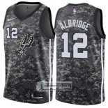 Camiseta Spurs Aldridge Ciudad Gris