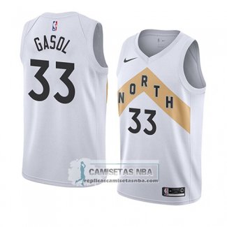 Camiseta Toronto Raptors Marc Gasol Ciudad 2018 Blanco