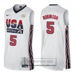 Camiseta USA 1992 Robinson Blanco