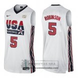 Camiseta USA 1992 Robinson Blanco