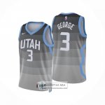 Camiseta Utah Jazz Keyonte George NO 3 Ciudad 2025-26 Gris